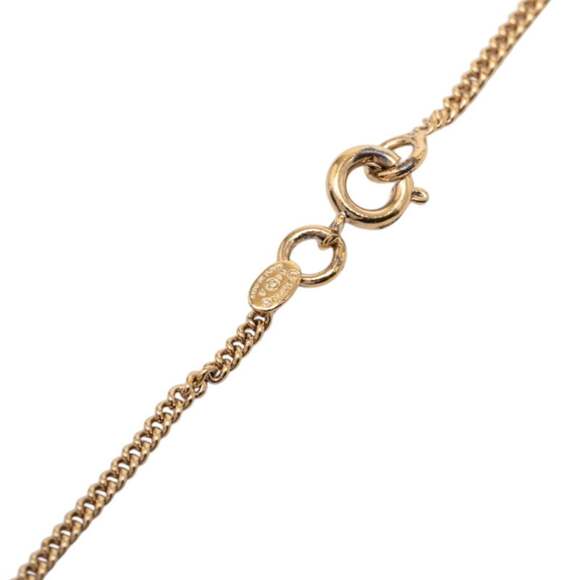 CHANEL Authentic Red Logo Necklace